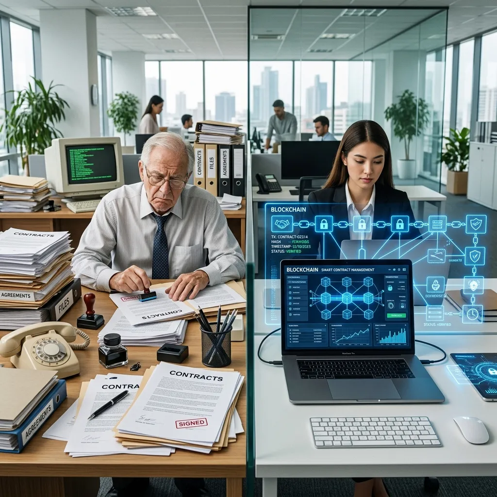 Traditional Systems vs. Blockchain Contract Management